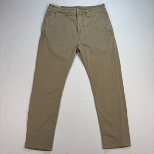 Nudie Jeans Slim Adam Pants Men's 32x26 Beige Tapered Leg Stretch‎ Comfort